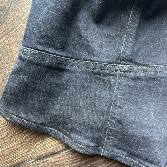 Studio by Torrid size 1 cropped denim corset vest NEW dark blue denim stretch - Picture 4 of 9